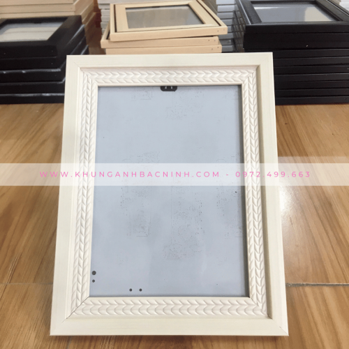 Khung ảnh hoa văn bông lúa KA0102 kích thước 13x18cm khổ dọc - khung ảnh bắc ninh giá rẻ